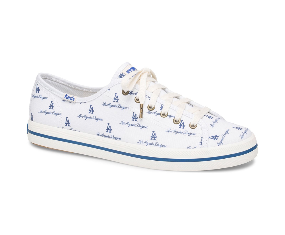 Keds Sneaker Damen Weiß/Blau - Kickstart Mlb® - TJF-783950